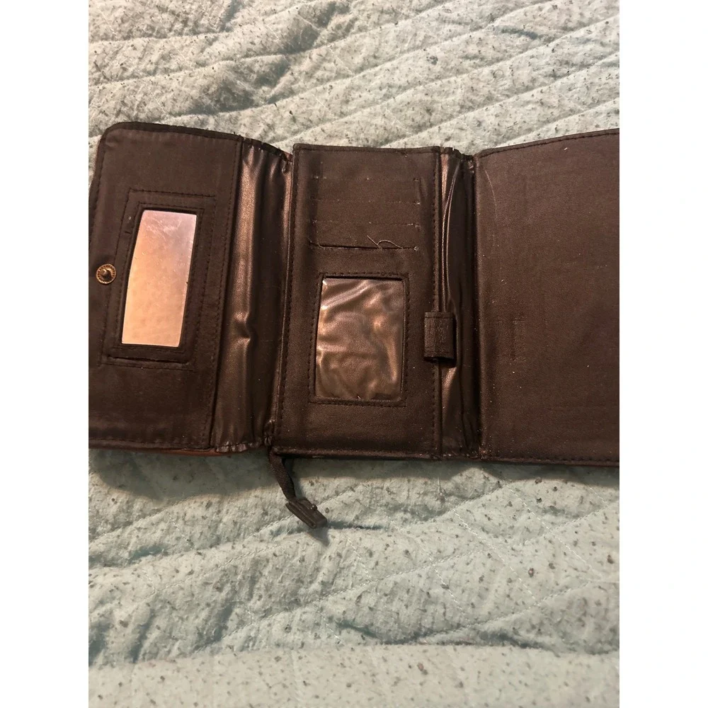 Stone Ridge Discovery Adventure Gear Brown Bifold Wallet Zippered Utility Mirror